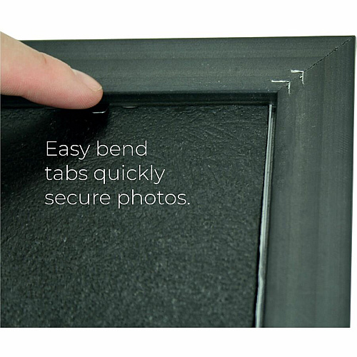 nudell Document Frame 8.50" x 11" Frame Size - Vertical, Horizontal - Unbreakable, Hanger - Plastic, Wood - Wood Grain, Black - 1 Each (17081)