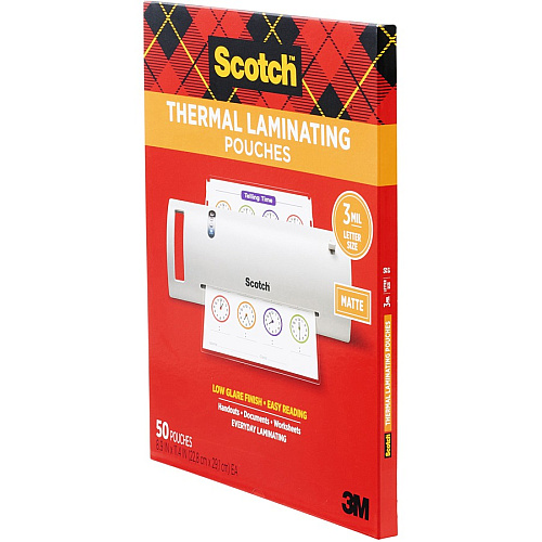 Scotch Laminating Pouch Laminating Pouch/Sheet Size: 8.90" Width x 11.40" Length x 3 mil Thickness - for Laminator, Document, Award, Sign, Calendar, Certificate, Artwork, Schedule - Double Sided - Clear - 50 / Pack (TP385450M)