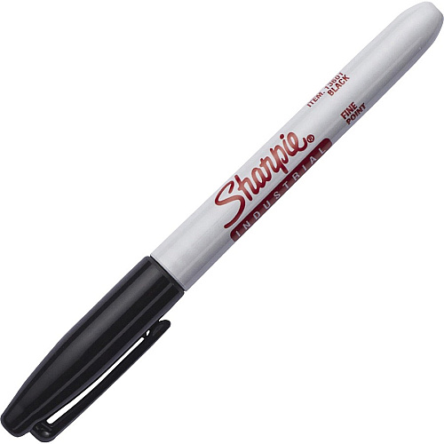 Sharpie Fine Point Industrial Marker Fine Marker Point - Black Ink - 1 - 1 Dozen (13601A)