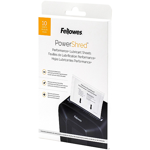 Fellowes Powershred Performance+ Lubricant Sheets Dust Retention - White (4015501)