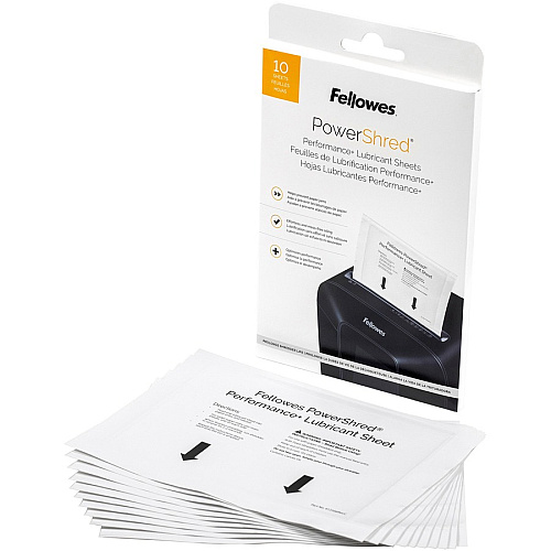 Fellowes Powershred Performance+ Lubricant Sheets Dust Retention - White (4015501)