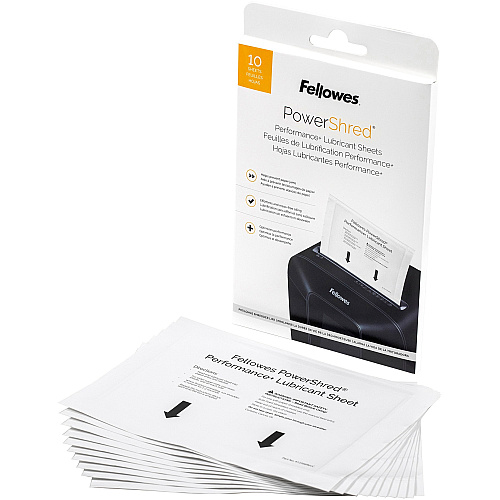 Fellowes Powershred Performance+ Lubricant Sheets Dust Retention - White (4015501)