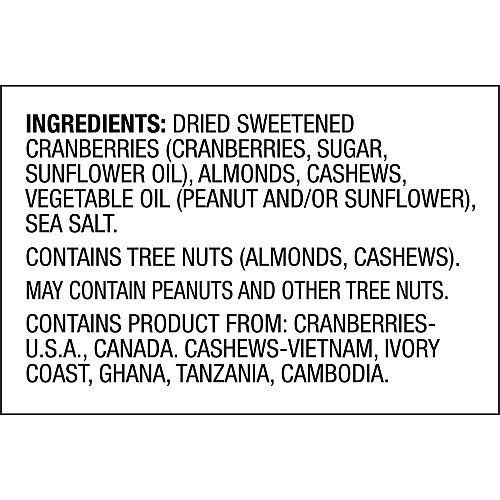 Orchard Valley Harvest Cran Nut Mix Gluten-free, No Artificial Color, No Artificial Flavor, Preservative-free, Resealable Bag - Crunch, Dried Cranberries, Almond, Cashew, Sweet & Salty, Fruit - 1 Serving Bag - 1.85 oz - 14 / Carton (V13446)