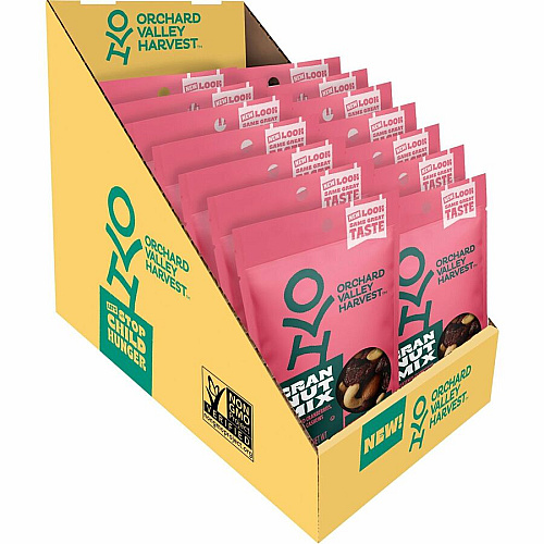 Orchard Valley Harvest Cran Nut Mix Gluten-free, No Artificial Color, No Artificial Flavor, Preservative-free, Resealable Bag - Crunch, Dried Cranberries, Almond, Cashew, Sweet & Salty, Fruit - 1 Serving Bag - 1.85 oz - 14 / Carton (V13446)