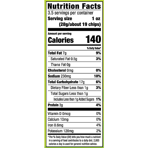 Orchard Valley Harvest Sour Cream and Chive Chickpea Chips Gluten-free, Individually Wrapped - Sour Cream & Onion - 1 Serving Bag - 3.50 oz - 6 / Carton (V14027)