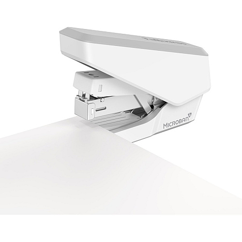 Fellowes EasyPress Half Strip Stapler Staples Upto 40 Sheet - Holds Upto 105 Staple - Half Strip - Staple Size: 0.25" - White - 1 Each (5014301)