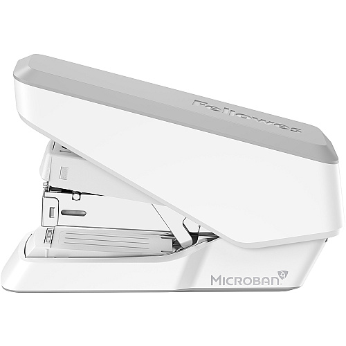 Fellowes EasyPress Half Strip Stapler Staples Upto 40 Sheet - Holds Upto 105 Staple - Half Strip - Staple Size: 0.25" - White - 1 Each (5014301)