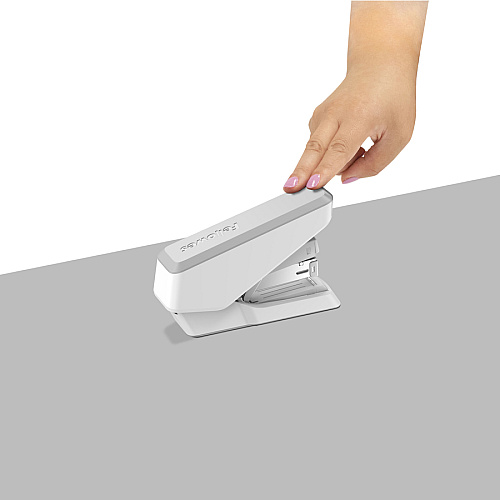 Fellowes EasyPress Half Strip Stapler Staples Upto 40 Sheet - Holds Upto 105 Staple - Half Strip - Staple Size: 0.25" - White - 1 Each (5014301)