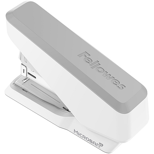 Fellowes EasyPress Half Strip Stapler Staples Upto 40 Sheet - Holds Upto 105 Staple - Half Strip - Staple Size: 0.25" - White - 1 Each (5014301)