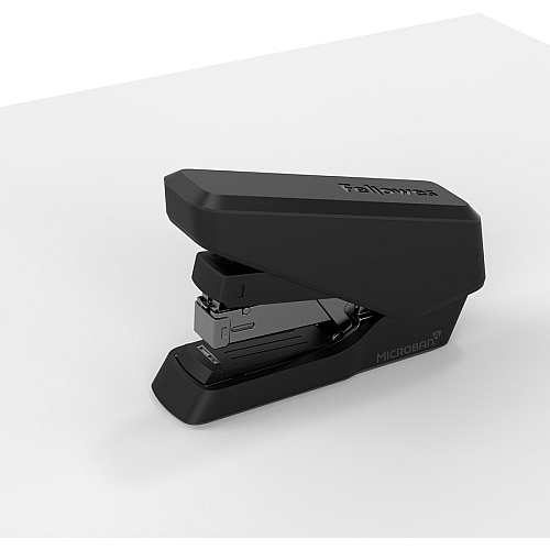 Fellowes EasyPress Half Strip Stapler Staples Upto 40 Sheet - Holds Upto 105 Staple - Half Strip - Staple Size: 0.25" - Black - 1 Each (5014401)