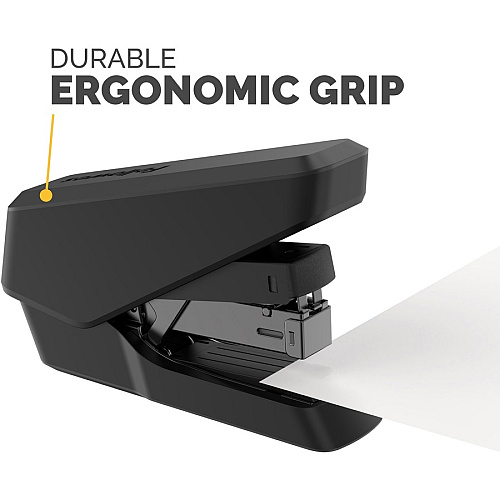 Fellowes EasyPress Half Strip Stapler Staples Upto 40 Sheet - Holds Upto 105 Staple - Half Strip - Staple Size: 0.25" - Black - 1 Each (5014401)