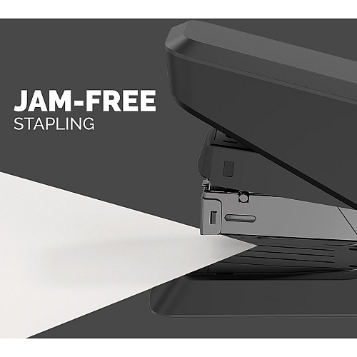 Fellowes EasyPress Half Strip Stapler Staples Upto 40 Sheet - Holds Upto 105 Staple - Half Strip - Staple Size: 0.25" - Black - 1 Each (5014401)