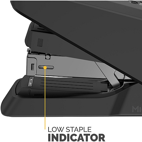 Fellowes EasyPress Half Strip Stapler Staples Upto 40 Sheet - Holds Upto 105 Staple - Half Strip - Staple Size: 0.25" - Black - 1 Each (5014401)