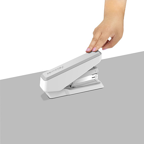 Fellowes EasyPress Full Strip Stapler Staples Upto 40 Sheet - Holds Upto 210 Staple - Full Strip - Staple Size: 0.25" - White - 1 Each (5014501)