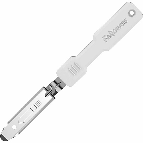 Fellowes LX815 Staple Remover White, Silver - Antimicrobial - 1 Each (5017101)