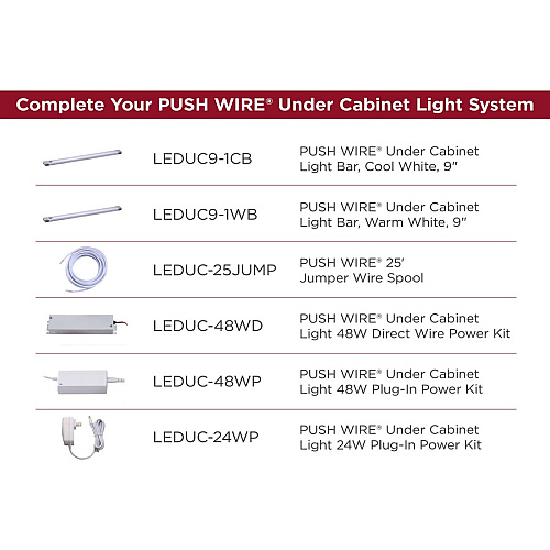 Black & Decker Push Wire Under Cabinet Light Power Kit White - 1 Each (LEDUC24WP)