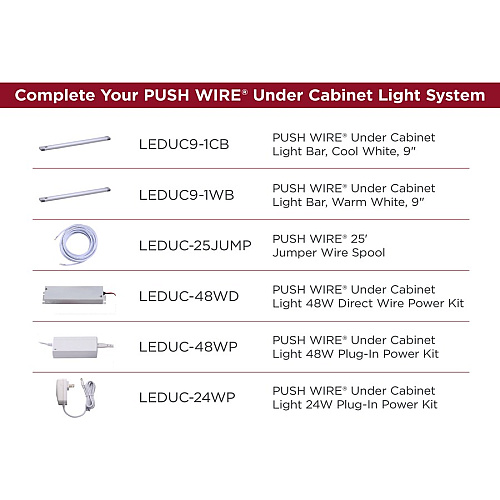 Black & Decker PUSH WIRE UCL 48W Plug-In Power Kit White - 1 Each (LEDUC48WP)