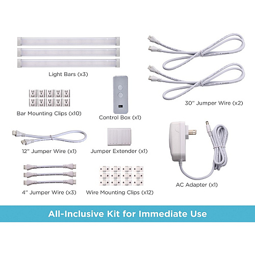 Black & Decker Smart Under Cabinet Lighting Kit Silver - 1 Each (LEDUC93CCTAC)