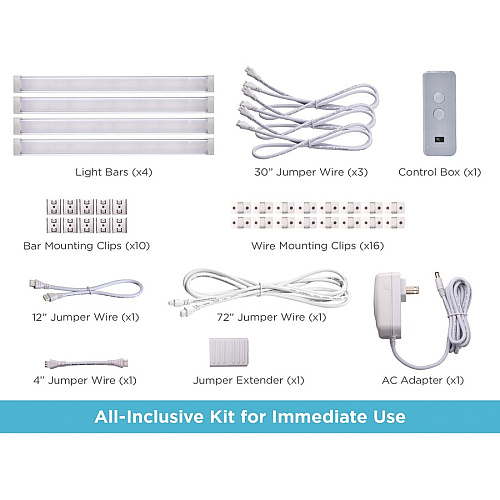 Black & Decker Smart Under Cabinet Lighting Kit Silver - 1 Each (LEDUC94CCTAC)