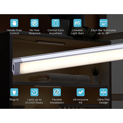 Black & Decker Smart Under Cabinet Lighting Kit Silver - 1 Each (LEDUC94CCTAC)