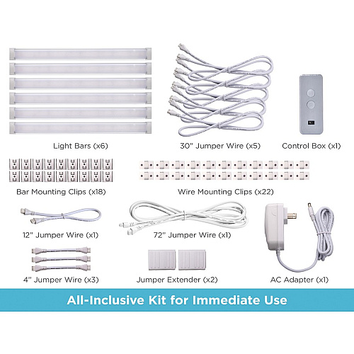 Black & Decker Smart Under Cabinet Lighting Kit Silver - 1 Each (LEDUC96CCTAC)