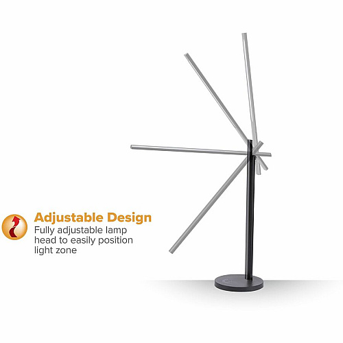 Bostitch Folding LED Desk Lamp LED Bulb - Foldable, Dimmable, Color Temperature Setting, Adjustable Brightness, Glare-free Light, Touch Sensitive Control Panel, Flicker-free - Desk Mountable - Black - for Desk, Relaxing - 1 Each (VLED1826BBOS)