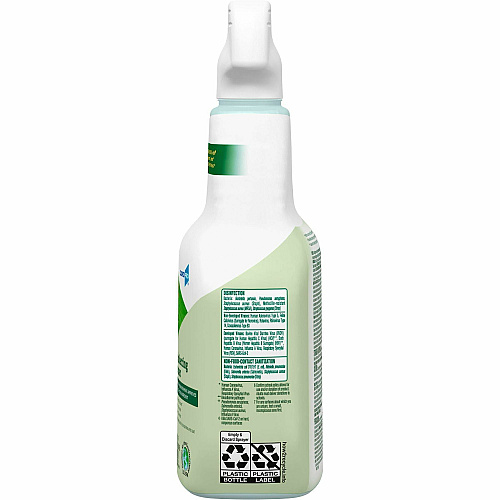 CloroxPro&trade; EcoClean Disinfecting Cleaner Spray Ready-To-Use - 32 fl oz (1 quart) - Fresh Scent - Refillable, Disinfectant, Bleach-free, Alcohol-free, Phosphate-free, Odor Resistant - Green, White - 1 Each (60213)