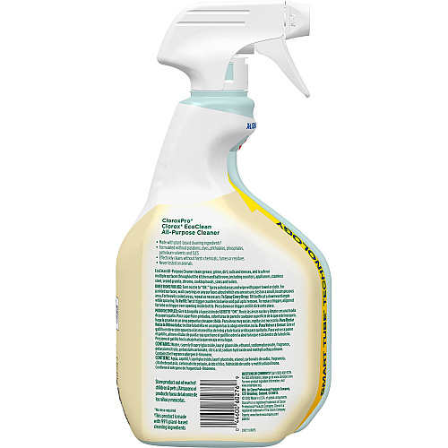 CloroxPro&trade; EcoClean All-Purpose Cleaner Spray 32 fl oz (1 quart) - Bio-based, Paraben-free, Dye-free, Phthalate-free, Chemical-free, Fume-free, Residue-free - Green, White - 1 Each (60276)