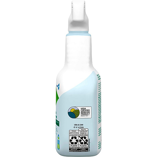 CloroxPro&trade; EcoClean Glass Cleaner Spray 32 fl oz (1 quart) - Streak-free, Bio-based, Ammonia-free, Paraben-free, Dye-free, Phthalate-free, Chemical-free, Fume-free, Residue-free - Green, Blue - 1 Each (60277)