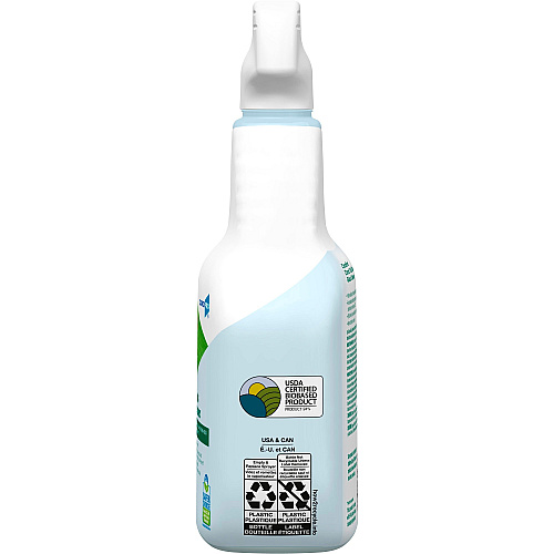 CloroxPro&trade; EcoClean Glass Cleaner Spray 32 fl oz (1 quart) - Streak-free, Bio-based, Ammonia-free, Paraben-free, Dye-free, Phthalate-free, Chemical-free, Fume-free, Residue-free - Green, Blue - 1 Each (60277)