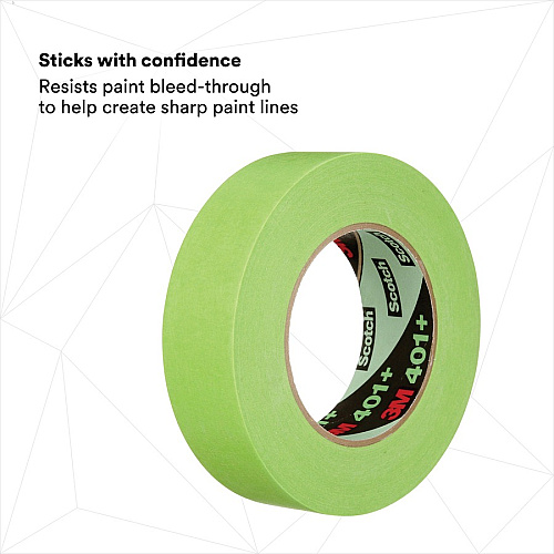 3M 401+ High Performance Green Masking Tape 2.17" Length x 0.71" Width - Green - 1 Roll (40118X55)
