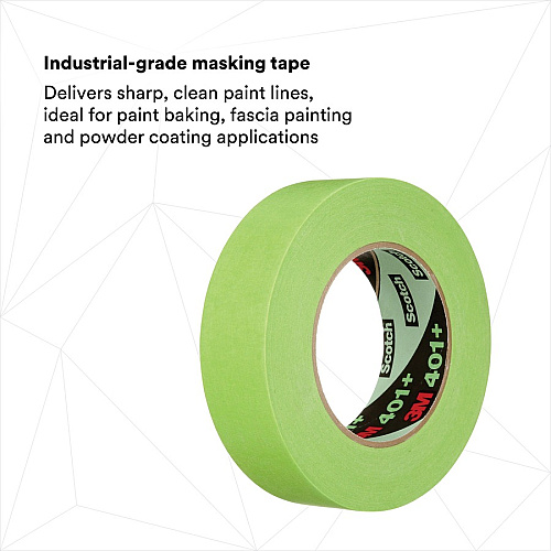 3M 401+ High Performance Green Masking Tape 2.17" Length x 0.71" Width - Green - 1 Roll (40118X55)