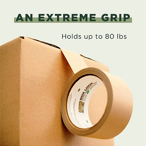 Scotch Box Lock Packaging Tape Refill 25 yd Length x 1.88" Width - Brown - 8 / Carton (7850238GC)