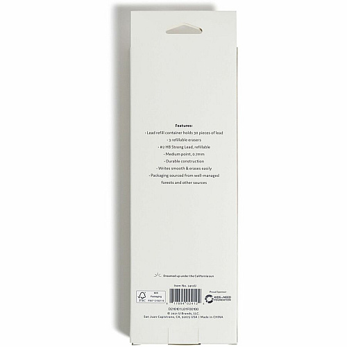 U Brands Cambria Mechanical Pencils #2 - Refillable - Matte Blush Barrel - 2 / Pack (2412U0424)