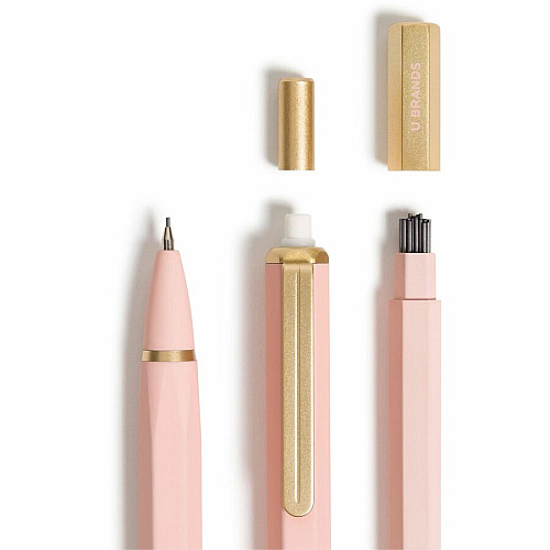 U Brands Cambria Mechanical Pencils #2 - Refillable - Matte Blush Barrel - 2 / Pack (2412U0424)