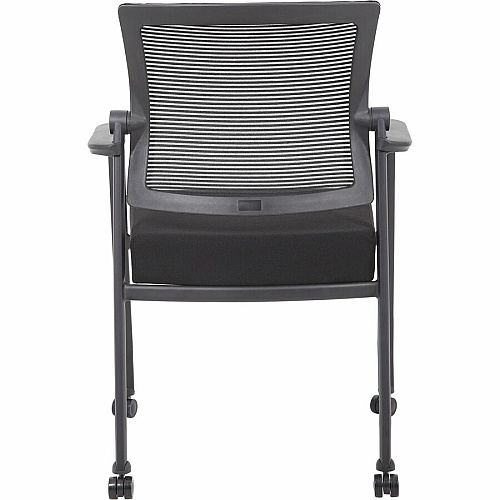 Boss Mesh 4-Legged Guest Chair Black Seat Color - Fabric Seat Material - Black Back Color - Mesh Back Material - Black Frame Color - Tubular Steel Frame Material - Four-legged Base - Armrest - 1 Each (B6889RBK)