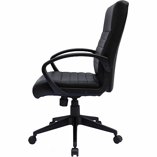 Boss Ribbed Back Task Chair Black Seat Color - Vinyl Seat Material - Black Back Color - Vinyl Back Material - Black Frame Color - 5-star Base - Armrest - 1 Each (B426BK)