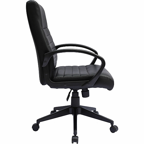 Boss Ribbed Back Task Chair Black Seat Color - Vinyl Seat Material - Black Back Color - Vinyl Back Material - Black Frame Color - 5-star Base - Armrest - 1 Each (B426BK)