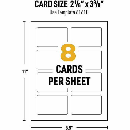 Avery ID Card Rectangular Shape - Double Sided - Durable, Hand Writable, Printable, Water Proof, Chemical Resistant, Abrasion Resistant, Tear Resistant, UV Resistant - Industrial, Conference, Business, Card - PET - White - 80 / Pack (61610)