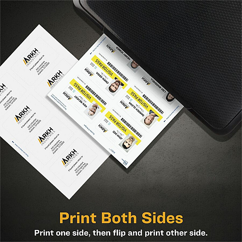Avery Name Badge Print/Message - "Landscape - 2.1" Width x 3.4" Height - Rectangular Shape - Double Sided - Durable, Hand Writable, Printable, Water Resistant, Chemical Resistant, Abrasion Resistant, Tear Resistant, UV Resistant, Water Proof, Inse (61611)