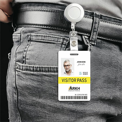 Avery Name Badge Print/Message - "Vertical, Portrait - 2.1" Width x 3.4" Height - Rectangular Shape - Double Sided - Durable, Hand Writable, Printable, Water Resistant, Chemical Resistant, Abrasion Resistant, Tear Resistant, UV Resistant, Water Pr (61612)