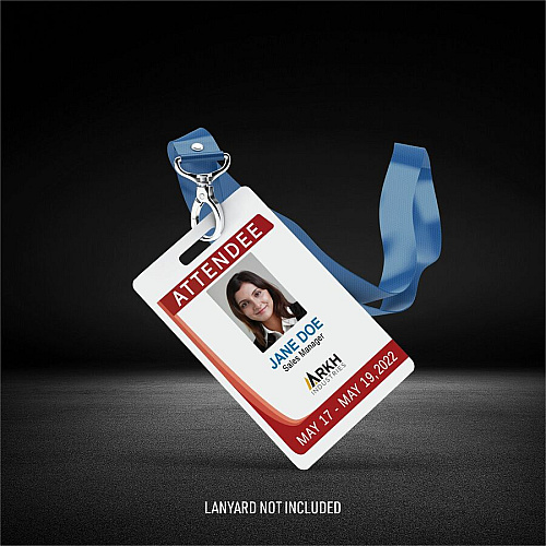 Avery Name Badge Print/Message - "Vertical, Portrait - 2.1" Width x 3.4" Height - Rectangular Shape - Double Sided - Durable, Hand Writable, Printable, Water Resistant, Chemical Resistant, Abrasion Resistant, Tear Resistant, UV Resistant, Water Pr (61612)