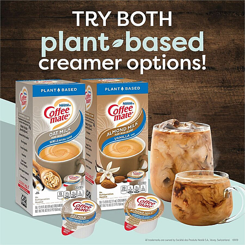 Coffee-mate Coffee mate Oat Milk Vanilla Liquid Creamer Singles Vanilla FlavorTub - 50 / Box (19891)