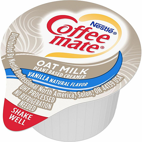 Coffee-mate Coffee mate Oat Milk Vanilla Liquid Creamer Singles Vanilla FlavorTub - 50 / Box (19891)