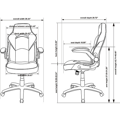 LYS High-back Gaming Chair Blue, Black (CH701PABE)