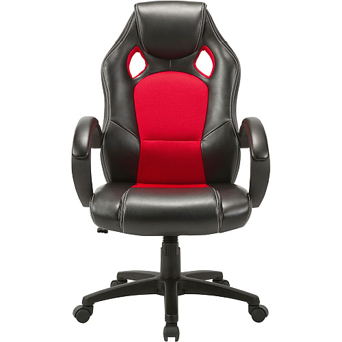 LYS High-back Gaming Chair For Gaming - Polyurethane, Mesh, Nylon - Red, Black (CH700PARD)