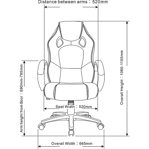 LYS High-back Gaming Chair For Gaming - Polyurethane, Mesh, Nylon - Red, Black (CH700PARD)
