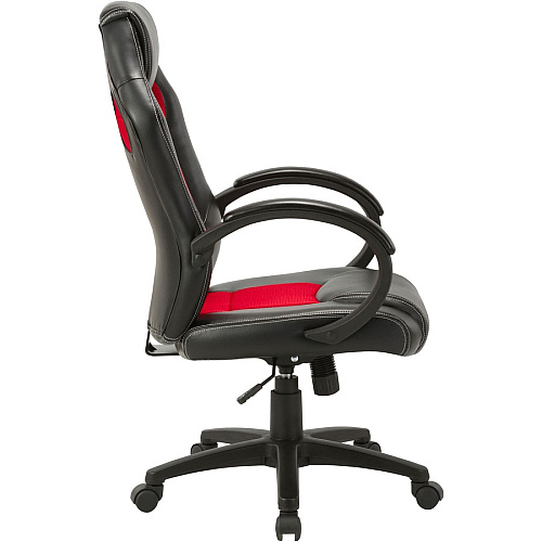 LYS High-back Gaming Chair For Gaming - Polyurethane, Mesh, Nylon - Red, Black (CH700PARD)
