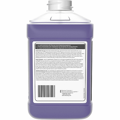 Diversey Speedball Power Cleaner & Degreaser Concentrate - 84.5 fl oz (2.6 quart) - Fresh Lemon, Citrus Scent - Butyl-free, Rinse-free, Residue-free, Heavy Duty - Purple - 2 / Carton (100835210)