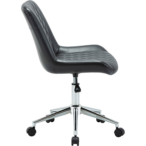 LYS Low Back Office Chair Black Seat Color - Plywood, Bonded Leather Seat Material - Black Back Color - Plywood, Vinyl Back Material - Low Back - 1 Each (CH304BNBK)
